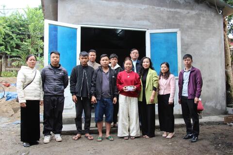 Nghiệm thu, bàn giao nhà cho hộ nghèo tại bản Nậm Dòn