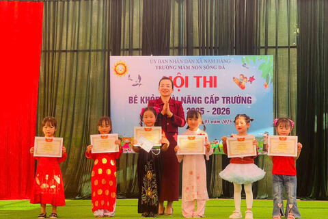 Trường MN Sông Đà tổ chức Hội thi "Bé khỏe, tài năng cấp trường năm học 2025-2026