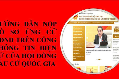 Hướng dẫn nộp hồ sơ ứng cử HĐND trên Cổng thông tin điện tử của Hội đồng bầu cử Quốc gia